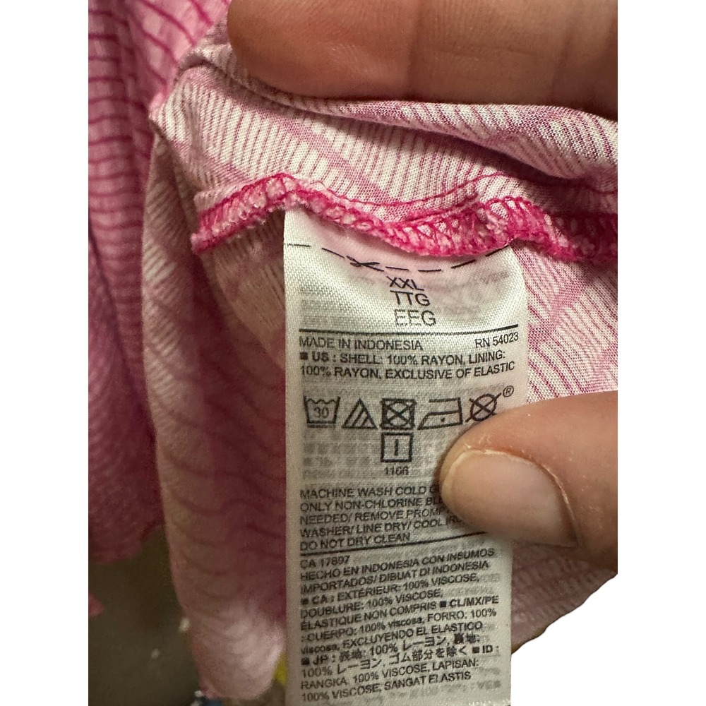 Old Navy Pink White Stripe Smocked Waist Midi Dress Plus Size‎ XXL - Picture 4 of 5